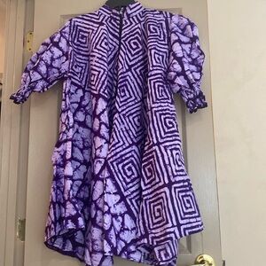 Rich purple beautiful authentic African print dress